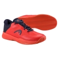 Head Tennisschuhe Revolt Pro 4.5 Clay/Sandplatz 2025 rot/dunkelblau Kinder