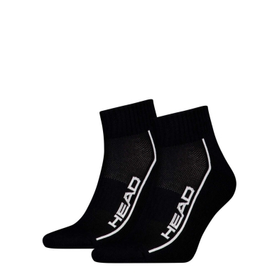 Head Tennissocken 2P Performance Quarter (Mischgewebe) schwarz - 2 Paar