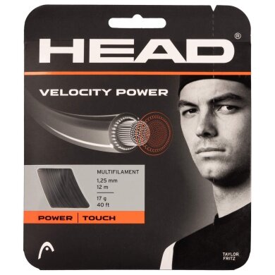 Head Tennissaite Velocity MLT Power (Power+Touch) schwarz 12m Set