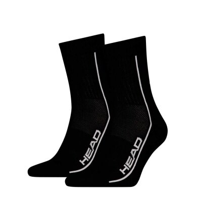 Head Tennissocken 2P Performance Crew (Mischgewebe) schwarz - 2 Paar