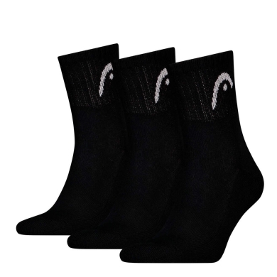 Head Tennissocken 3P Club Crew (Baumwolle) schwarz - 3 Paar