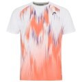 Head Tennis-Tshirt Topspin (Moisture Transfer Microfiber Technologie) weiss/orange Jungen