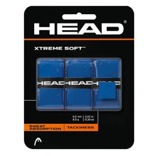 Head Overgrip Xtreme Soft 0.5mm (Allound/glatt/gelocht/griffig) blau 3er