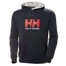 Helly Hansen Kapuzenpullover Logo Hoodie (Bio-Baumwolle) navyblau Herren