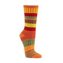 HomeOfSocks Wollsocken Hygge mehrfarbig orange/rot - 1 Paar