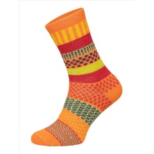 HomeOfSocks Wollsocken Hygge mehrfarbig orange/rot - 1 Paar
