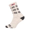 HomeOfSocks Wollsocke Skandinavisch Thick Flag Norwegen ecru/anthrazitgrau - 1 Paar