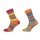 HomeOfSocks Wollsocken Hygge mehrfarbig orange/pink - 2 Paar