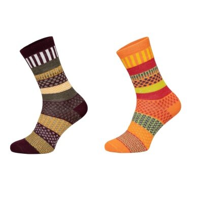 HomeOfSocks Wollsocken Hygge mehrfarbig orange/braun - 2 Paar