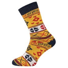 HomeOfSocks Wollsocken Hygge gelb/bunt - 2 Paar