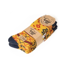 HomeOfSocks Wollsocken Hygge gelb/bunt - 2 Paar