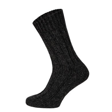 HomeOfSocks Wollsocken 100% Natur Warm anthrazitgrau - 1 Paar