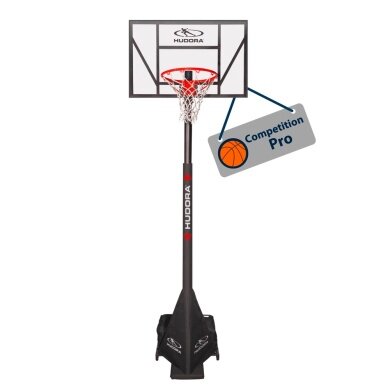 Hudora Basketballständer Competition Pro (höhenverstellbar/fester Stand/Sicher/langlebig) - 230cm-305cm