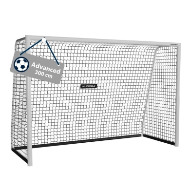 Hudora Fussballtor Advanced 300 (hochwertig, langlebig, einfacher Aufbau) weiss - 300x200x120cm