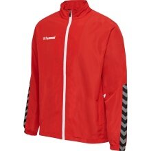 hummel Sport-Trainingsjacke hmlAUTHENTIC Micro Jacket (gewebter Stoff, Reißverschlusstaschen) rot Herren