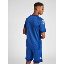 hummel Sport-Tshirt hmlLEAD Poly Jersey (Mesh-Material) Kurzarm dunkelblau Herren