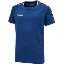 hummel Sport-Tshirt hmlAUTHENTIC Training Tee (Baumwoll-Polyestergemisch) Kurzarm dunkelblau Kinder