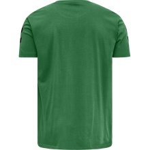 hummel Sport/Freizeit-Tshirt hmlGO Cotton (Baumwolle) Kurzarm grün Herren