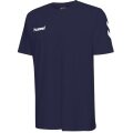 hummel Sport/Freizeit-Tshirt hmlGO Cotton (Baumwolle) Kurzarm marineblau Herren
