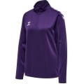 hummel Sport-Langarmshirt hmlCORE XK Half-Zip Sweat (Polyester-Sweatstoff) violett/weiss Damen