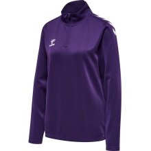 hummel Sport-Langarmshirt hmlCORE XK Half-Zip Sweat (Polyester-Sweatstoff) violett/weiss Damen
