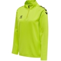 hummel Sport-Langarmshirt hmlCORE XK Half-Zip Sweat (Polyester-Sweatstoff) limegrün Damen