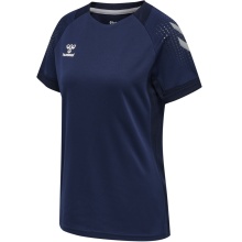 hummel Sport-Shirt (Trikot) hmlLEAD Poly Jersey (Mesh-Material) Kurzarm marineblau Damen