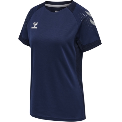 hummel Sport-Shirt (Trikot) hmlLEAD Poly Jersey (Mesh-Material) Kurzarm marineblau Damen