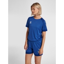 hummel Sport-Shirt (Trikot) hmlLEAD Poly Jersey (Mesh-Material) Kurzarm dunkelblau Damen