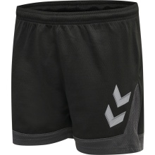 hummel Sporthose hmlLEAD Poly Shorts (Mesh-Stoff, ohne Seitentaschen) Kurz schwarz/grau Damen