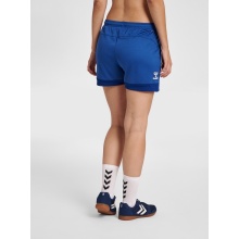 hummel Sporthose hmlLEAD Poly Shorts (Mesh-Stoff, ohne Seitentaschen) Kurz dunkelblau Damen