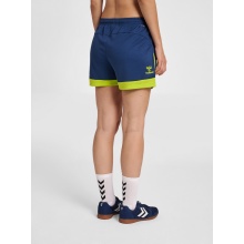 hummel Sporthose hmlLEAD Poly Shorts (Mesh-Stoff, ohne Seitentaschen) Kurz denimblau Damen