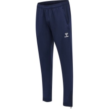 hummel Sporthose hmlLEAD Poly Pants (Seitentaschen, dehnbarer Sweatstoff) Lang marineblau Herren