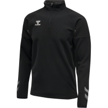 hummel Sport-Langarmshirt hmlLEAD Pro Half Zip (leichter Sweatstoff, halber Reißverschluss) schwarz Herren