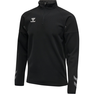 hummel Sport-Langarmshirt hmlLEAD Pro Half Zip (leichter Sweatstoff, halber Reißverschluss) schwarz Herren