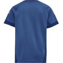 hummel Sport-Tshirt hmlLEAD Poly Jersey (Mesh-Material) Kurzarm dunkelblau Kinder