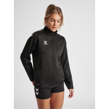 hummel Sport-Trainingsjacke hmlCORE XK Poly Zip Sweat (Polyester-Sweatstoff, Front-Reißverschluss) schwarz Damen