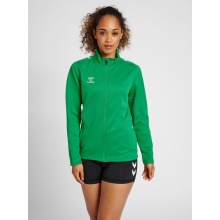 hummel Sport-Trainingsjacke hmlCORE XK Poly Zip Sweat (Polyester-Sweatstoff, Front-Reißverschluss) grün Damen