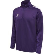 hummel Sport-Langarmshirt hmlCORE XK Half-Zip Poly Sweat (Polyester-Sweatstoff) violett/weiss Herren