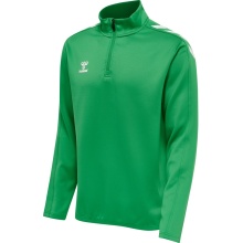 hummel Sport-Langarmshirt hmlCORE XK Half-Zip Poly Sweat (Polyester-Sweatstoff) grün Herren