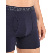 Icebreaker Boxershort Anatomica mit Eingriff (Merinowolle) Unterwäsche dunkelblau Herren