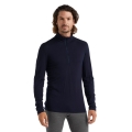 Icebreaker Unterwäsche Langarmshirt Half-Zip 200 Oasis LS - Merinowolle, enganliegend - navyblau Herren
