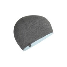 Icebreaker Mütze (Beanie) Pocket Hat Wendemütze (Merinowolle) grau/hellblau - 1 Stück
