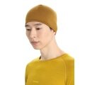 Icebreaker Mütze (Beanie) Pocket Hat Wendemütze (Merinowolle) gelb/braun - 1 Stück