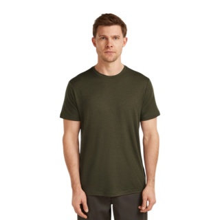 Icebreaker Wander-/Freizeit Tshirt Merino 150 Tech Lite III (100% Merinowolle) loden dunkelgrün Herren