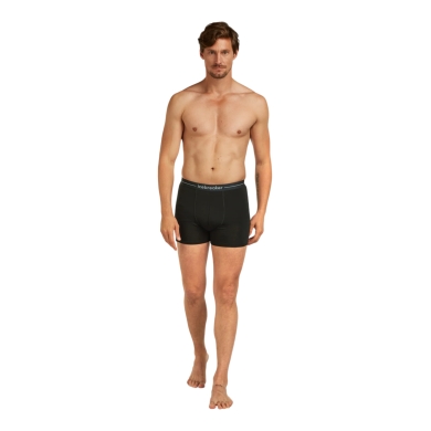 Icebreaker Unterwäsche Boxershort 150 Anatomica (Merinowolle) schwarz Herren - 2 Stück