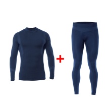 Iron-IC Funktionsunterwäsche-Set (Hose + Langarmshirt) Thermic blau Herren