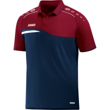 JAKO Sport-Polo Competition 2.0 (100% Polyester) marine/dunkelrot Herren