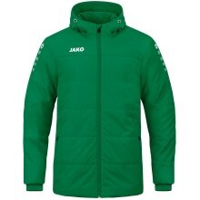 JAKO Coachjacke Team mit Kapuze (100% Polyester, wasserabweisendes Obermaterial) grün Herren