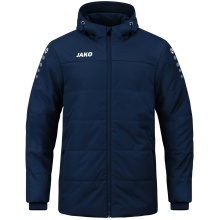 JAKO Coachjacke Team mit Kapuze (100% Polyester, wasserabweisendes Obermaterial) marineblau Herren